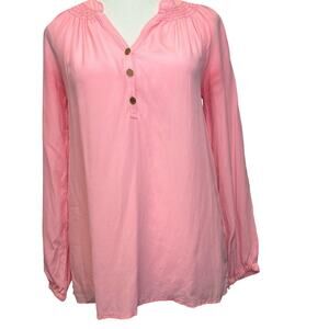 Lilly Pulitzer Pink Silk Blouse XS